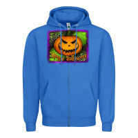 True Royal happy halloween jack o' lantern pumpkin Zipper Hoodie - Jasminsmagicworld