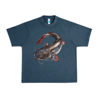 Midnight Navy Catfish Illustrations Urban Heavy Tee - LillyAllenDesigns