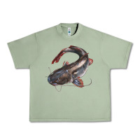 Oil Green Catfish Illustrations Urban Heavy Tee - LillyAllenDesigns