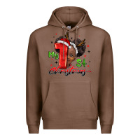 Chestnut my first christmas african girl Premium Hoodie - BarkalooDesign
