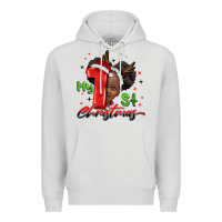 Dove Grey my first christmas african girl Premium Hoodie - BarkalooDesign