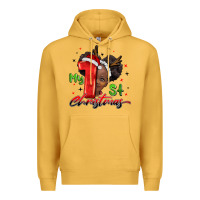Mustard my first christmas african girl Premium Hoodie - BarkalooDesign