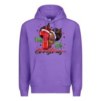 Purple my first christmas african girl Premium Hoodie - BarkalooDesign