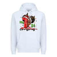 White my first christmas african girl Premium Hoodie - BarkalooDesign