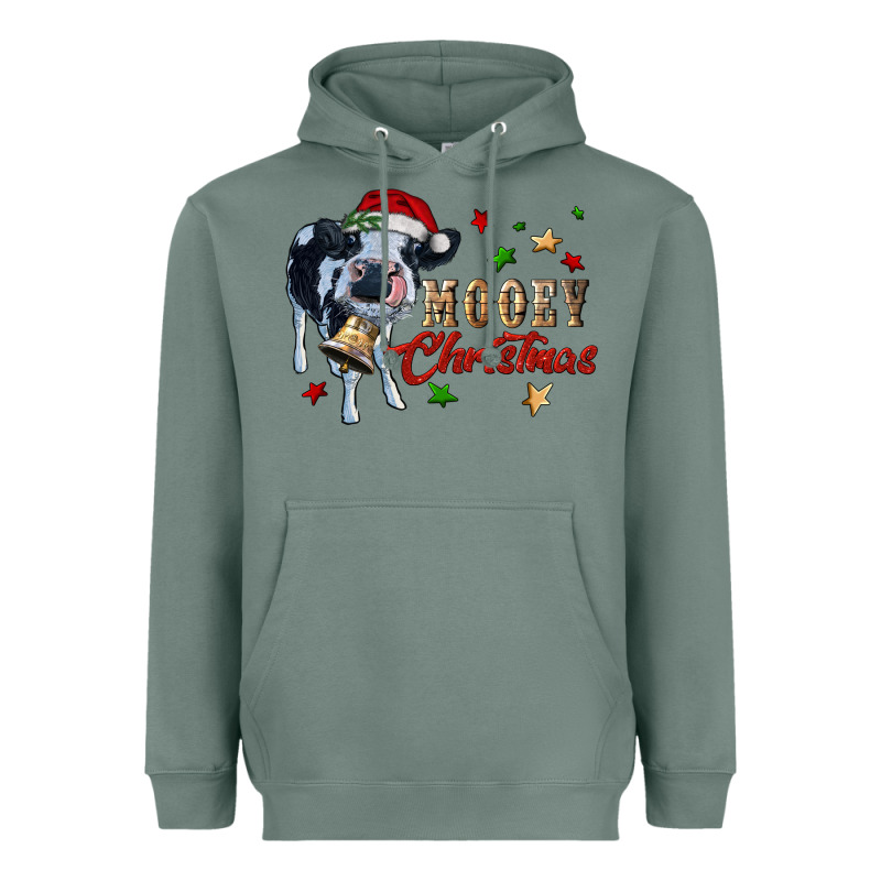Mooey Christmas Heavyweight Hoodie by RanaPortraitStore | Teevron