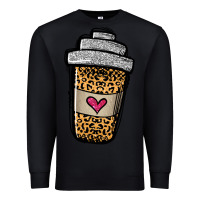 Black leopard glitter coffee cup Premium Sweatshirt - Jasminsmagicworld
