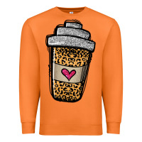 Carrot leopard glitter coffee cup Premium Sweatshirt - Jasminsmagicworld