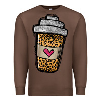 Chestnut leopard glitter coffee cup Premium Sweatshirt - Jasminsmagicworld