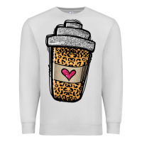 Dove Grey leopard glitter coffee cup Premium Sweatshirt - Jasminsmagicworld