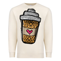 Sandshell leopard glitter coffee cup Premium Sweatshirt - Jasminsmagicworld