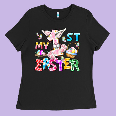 My 1st Easter Ladies Tee Designed By Cowhidedigitalart