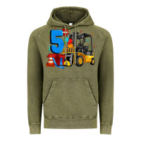 Vintage Olive forklift birthday five Vintage Hoodie - Artiststas