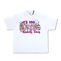 White 100 Nursing Students Teams Urban Heavy Tee - CowhideDigitalArt
