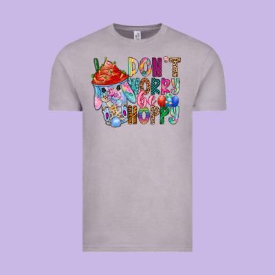 Don T Worry Be Hoppy Easter Vintage Tee Designed By Cowhidedigitalart