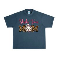 Midnight Navy Shih Tzu Mom Urban Heavy Tee - Jasminsmagicworld