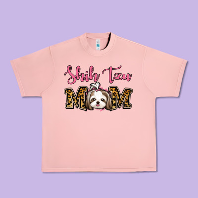 Shih Tzu Mom Urban Heavy Tee Designed By Jasminsmagicworld