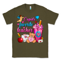 Army Green Cupid's Favorite Teacher Valentine's Day Frappe Classic Tee - FaDigitalArtStudio