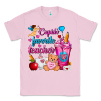 Bubblegum Pink Cupid's Favorite Teacher Valentine's Day Frappe Classic Tee - FaDigitalArtStudio