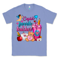 Colony Blue Cupid's Favorite Teacher Valentine's Day Frappe Classic Tee - FaDigitalArtStudio