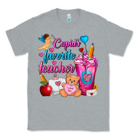 Heather Grey Cupid's Favorite Teacher Valentine's Day Frappe Classic Tee - FaDigitalArtStudio