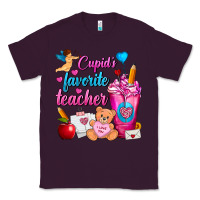 Plum Cupid's Favorite Teacher Valentine's Day Frappe Classic Tee - FaDigitalArtStudio