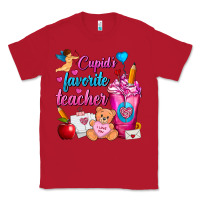 Red Cupid's Favorite Teacher Valentine's Day Frappe Classic Tee - FaDigitalArtStudio