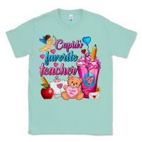 Seafoam Cupid's Favorite Teacher Valentine's Day Frappe Classic Tee - FaDigitalArtStudio