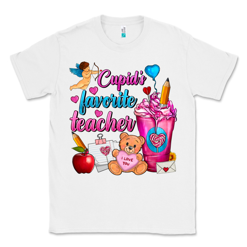 Cupid's Favorite Teacher Valentine's Day Frappe Classic Tee by FaDigitalArtStudio | Teevron