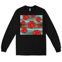 Black Western Roses Long Sleeve Tee - LillyAllenDesigns
