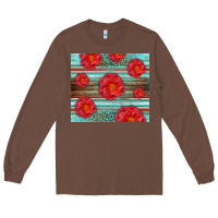 Chestnut Western Roses Long Sleeve Tee - LillyAllenDesigns