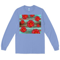 Colony Blue Western Roses Long Sleeve Tee - LillyAllenDesigns
