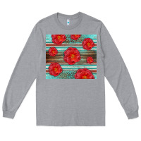 Heather Grey Western Roses Long Sleeve Tee - LillyAllenDesigns