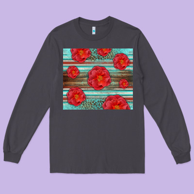 Western Roses Long Sleeve Tee Designed By Lillyallendesigns
