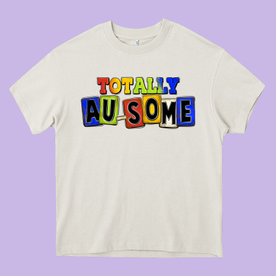 Totally Au-some Heavy Core Tee Designed By Fadigitalartstudio