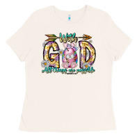 Bone With God All Things Are Possible Easter Day Ladies Tee - CowhideDigitalArt