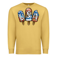 Antique Gold USA Patriotic Leopard Popsicles Premium Sweatshirt - Jasminsmagicworld
