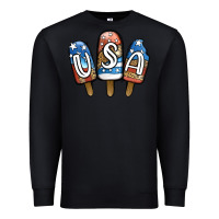 Black USA Patriotic Leopard Popsicles Premium Sweatshirt - Jasminsmagicworld