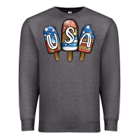 Charcoal Heather USA Patriotic Leopard Popsicles Premium Sweatshirt - Jasminsmagicworld
