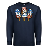 Navy USA Patriotic Leopard Popsicles Premium Sweatshirt - Jasminsmagicworld