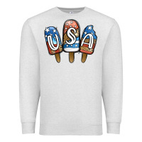 Oatmeal Heather USA Patriotic Leopard Popsicles Premium Sweatshirt - Jasminsmagicworld