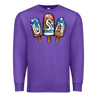 Purple USA Patriotic Leopard Popsicles Premium Sweatshirt - Jasminsmagicworld