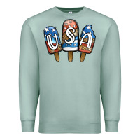 Seafoam USA Patriotic Leopard Popsicles Premium Sweatshirt - Jasminsmagicworld