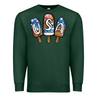 Sports Green USA Patriotic Leopard Popsicles Premium Sweatshirt - Jasminsmagicworld
