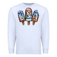 White USA Patriotic Leopard Popsicles Premium Sweatshirt - Jasminsmagicworld
