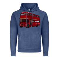 Vintage Denim double decker bus Vintage Hoodie - Artiststas