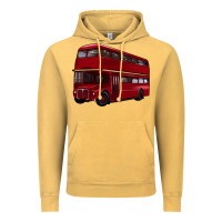 Vintage Mustard double decker bus Vintage Hoodie - Artiststas