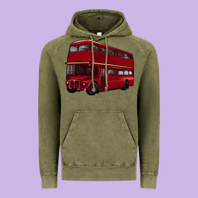 Double Decker Bus Vintage Hoodie Designed By Artiststas
