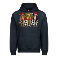 Navy christmas heifers back view Urban Hoodie - RanaPortraitStore