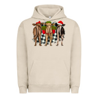 Pigment French Oak christmas heifers back view Urban Hoodie - RanaPortraitStore