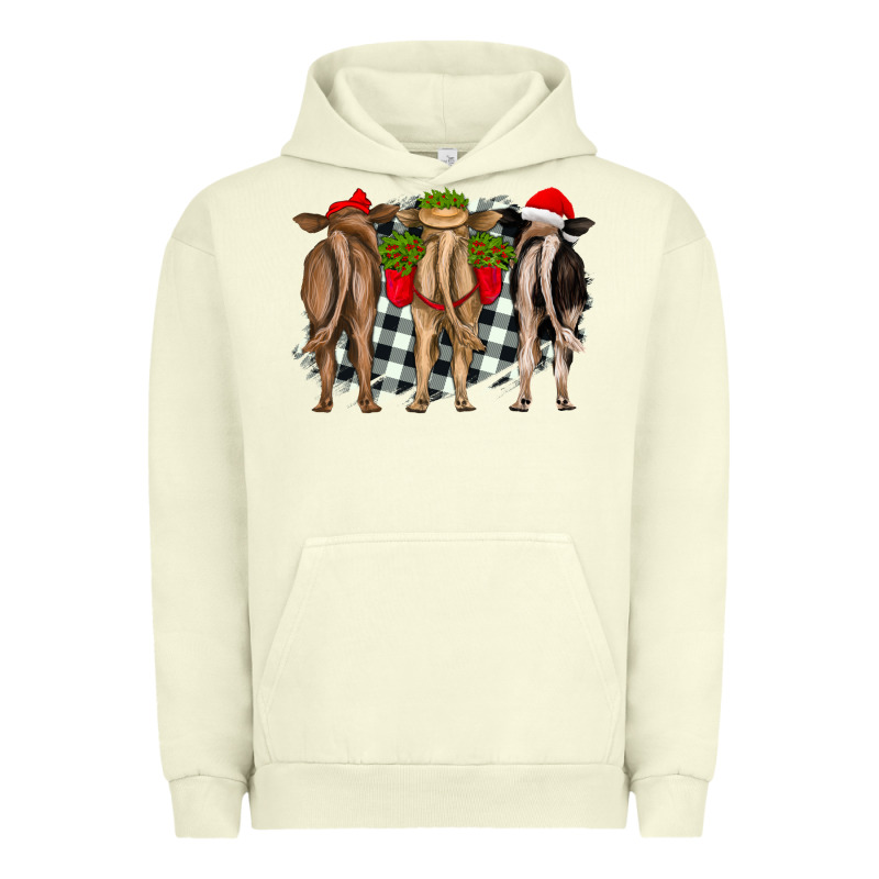 Christmas Heifers Back View Urban Hoodie by RanaPortraitStore | Teevron